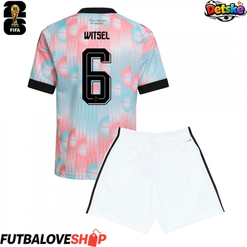 Dres Belgicko Axel Witsel #6 Preč pre deti MS 2026 Krátky Rukáv (+ trenírky)